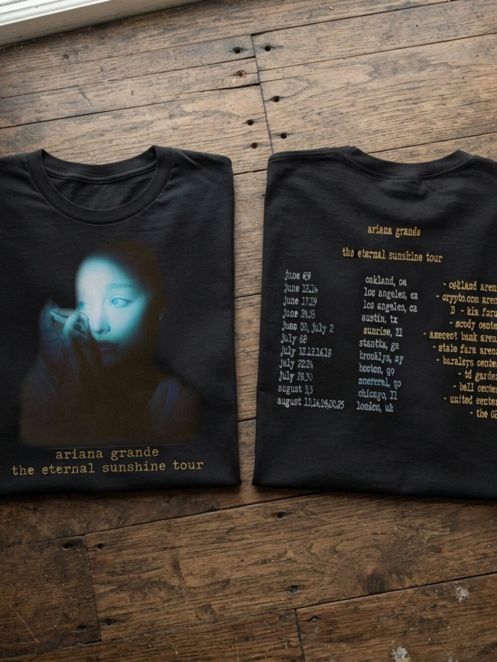 Ariana Grande Eternal Sunshine Tour 2026 Graphic Black T-Shirt